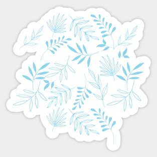 Light blue leaf pattern Sticker